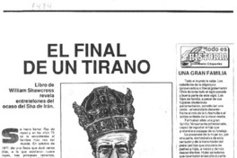 El Final de un tirano.