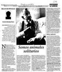 Somos animales solitarios