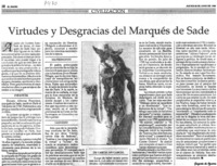 Virtudes y desgracias del Marqués de Sade
