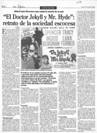 "El Doctor Jekyll y Mr. Hyde" : retrato de la sociedad escocesa