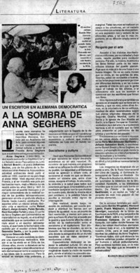 A la sombra de Anna Seghers.