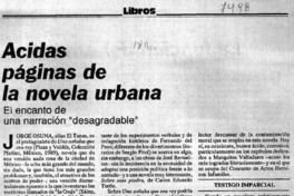 Acidas páginas de la novela urbana