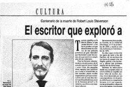 El Escritor que exploró a fondo la ambigüedad moral Centenario de la muerte de Robert Louis Stevenson