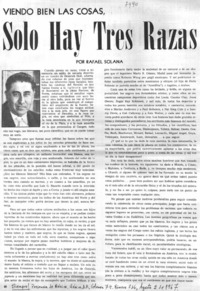 Solo hay tres razas.