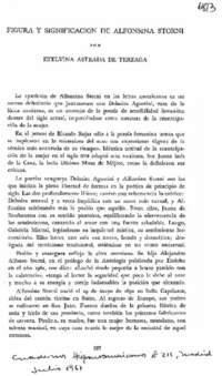 Figura y significación de Alfonsina Storni
