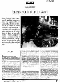 El péndulo de Foucault.