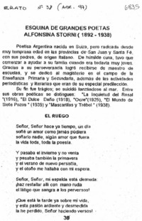 Esquina de grandes poetas Alfonsina Storni (1892-1938)