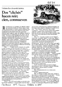 Dos "clichés" hacen reir, cien, conmueven