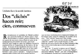 Dos "clichés" hacen reir, cien, conmueven