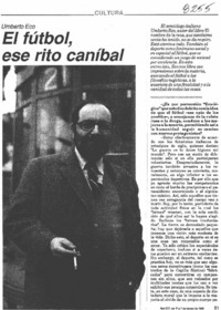 El fútbol, ese rito caníbal