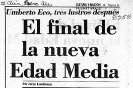 El final de la nueva Edad Media