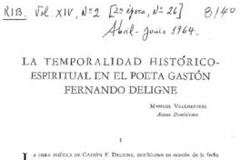 La temporalidad histórico-espiritual en el poeta Gaston Fernando Deligne