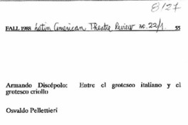 Armando Discépolo, Entre el grotesco italiano y el grotesco criollo