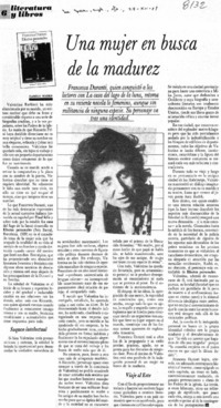 Una mujer en busca de la madurez