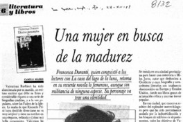 Una mujer en busca de la madurez