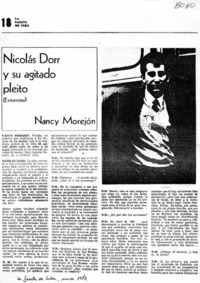 Nicolás Dorr y su agitado pleito