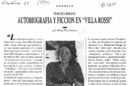 Autobiografía y ficción en "Villa Rossi"