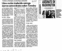 Libro recién traducido entrega nuevos antecedentes sobre Townley.