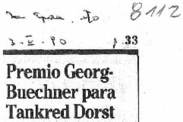 Premio Georg-Buechner para Tankred Dorst.