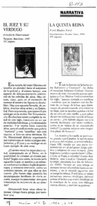 El Juez y su Verdugo.