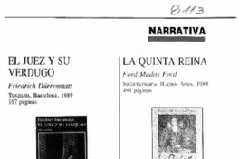 El Juez y su Verdugo.