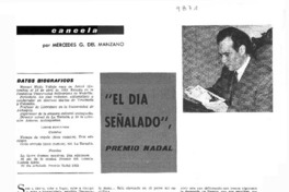 "El Día señalado", Premio Nadal