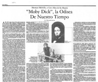 "Moby Dick", la Odisea de nuestro tiempo Herman Melville, a cien años de su muerte
