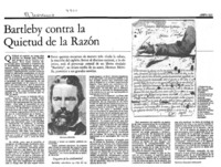 Bartleby contra la razón de la quietud de la razón
