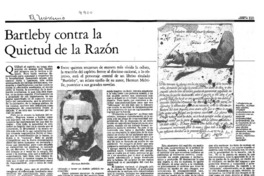 Bartleby contra la razón de la quietud de la razón