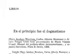 En el principio fue el dogmatismo