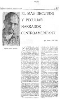 El más discutido y peculiar narrador centroamericano