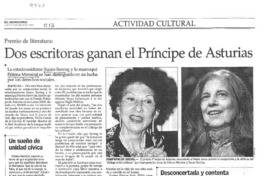 Dos escritoras ganan el Príncipe de Asturias