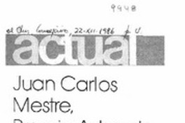 Juan Carlos Mestre, Premio Adonais de Poesía