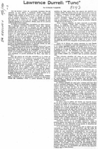 Lawrence Durrell, "Tunc"