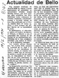 Actualidad de Bello.