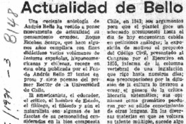 Actualidad de Bello.