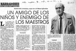 Un Amigo de los niños y enemigos de los maestros.