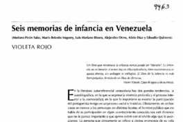 Seis memorias de infancia en Venezuela
