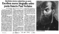 Escriben nueva biografía sobre poeta francés Paul Verlaine Alain Buisine relaciona realidad física con poesía