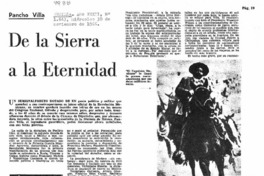 De la Sierra a la eternidad