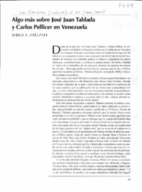 Algo más sobre José Juan Tablada y Carlos Pellicer en Venezuela