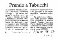 Premio a Tabucchi.