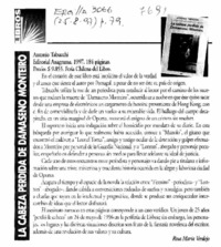 La cabeza perdida de Damaseno Montero