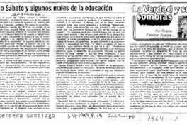 Ernesto Sábato y algunos males de la educación