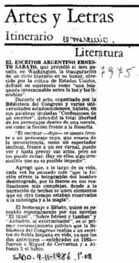 El escritor Ernesto Sábato