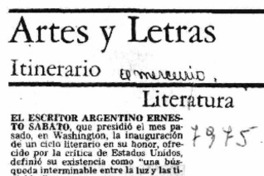 El escritor Ernesto Sábato