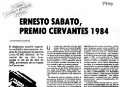 Ernesto Sábato, Premio Cervantes 1984