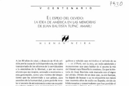 El Espejo del olvido : La idea de América en las memorias de Juan Bautista Tupac Amaru