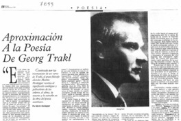Aproximación a la poesía de Georg Trakl