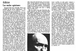 Las Malas opiniones.